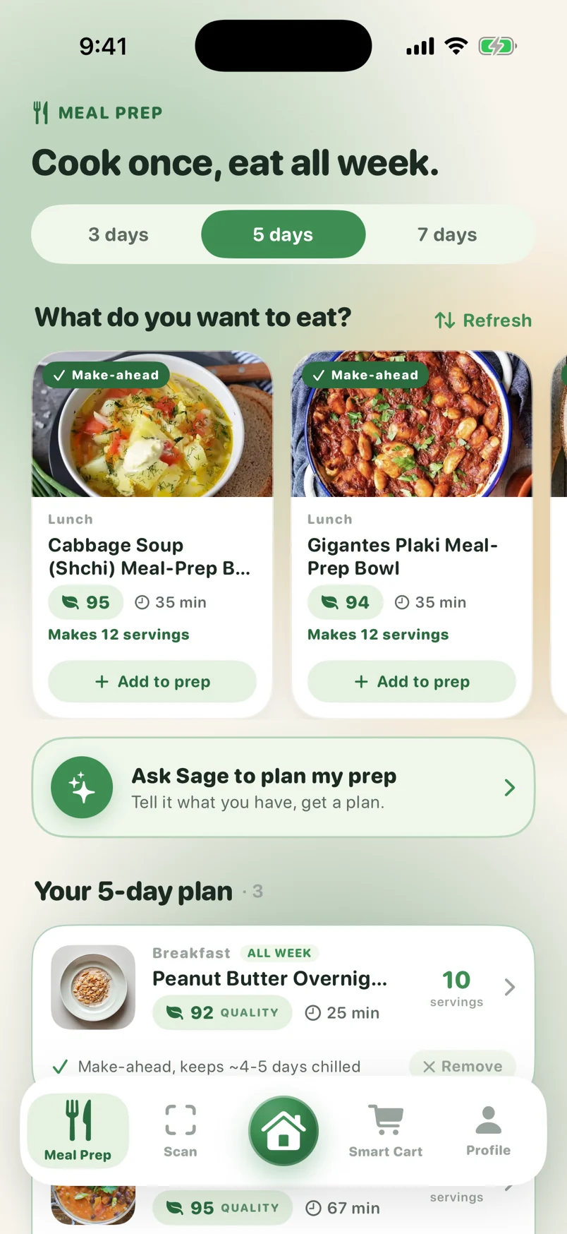 Meal prep planner